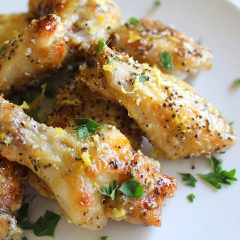 Sizzling Lemon Pepper Wings tossed in melted butter and cracked pepper, served with creamy ranch and crunchy celery sticks.