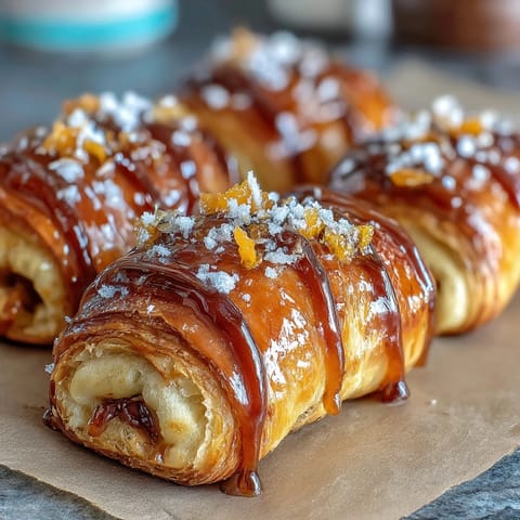 Mini orange rolls baked golden and drizzled with a bright citrus glaze for a sweet breakfast treat.