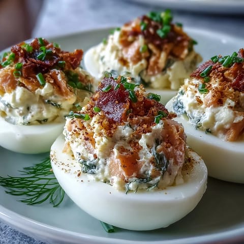 Smoked Salmon Deviled Eggs Everything