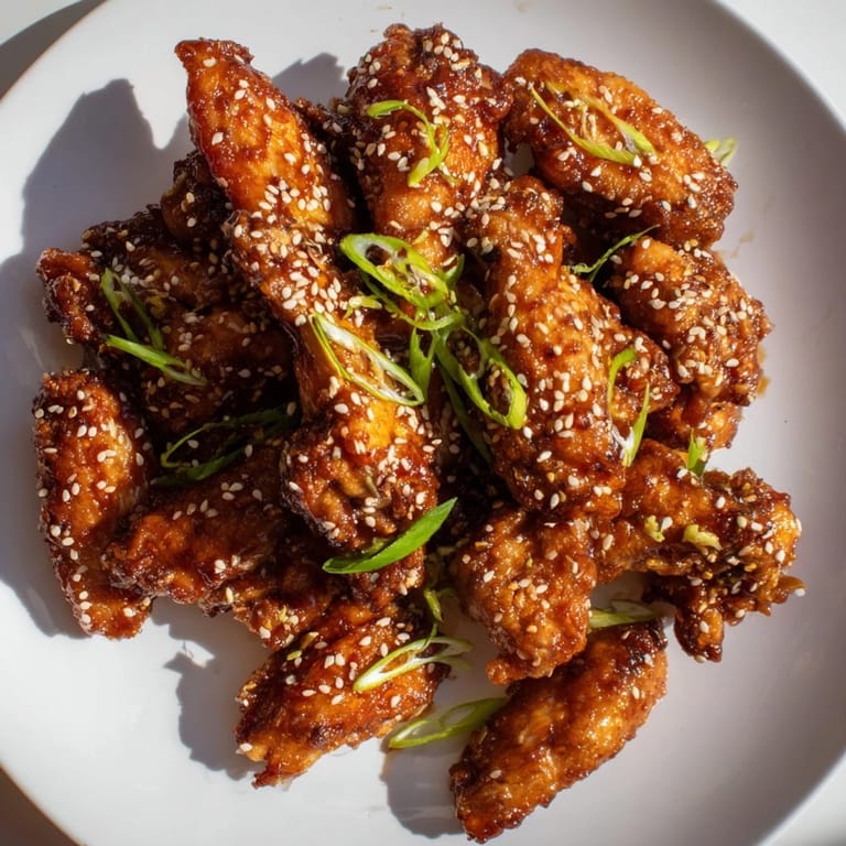 Sticky Asian Sticky Wings are served alongside pickled vegetables and fluffy white rice.