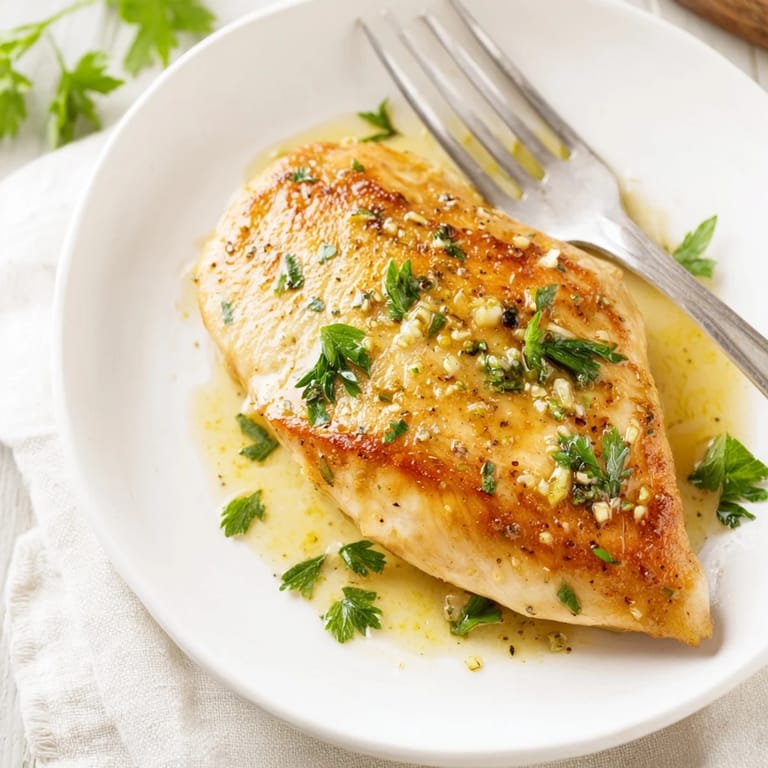 Plated Lemon Pepper Chicken next to a crisp green salad, ready for a quick and flavorful weeknight dinner.