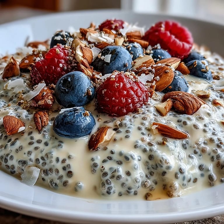 Overnight Poppy Seed Chia Pudding, a healthy breakfast option with a slight seed crunch.
