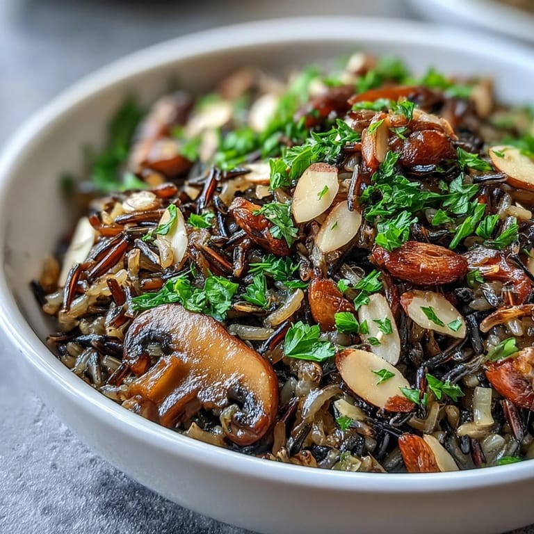 Golden cremini mushrooms mingle with nutty wild rice in this flavorful side.