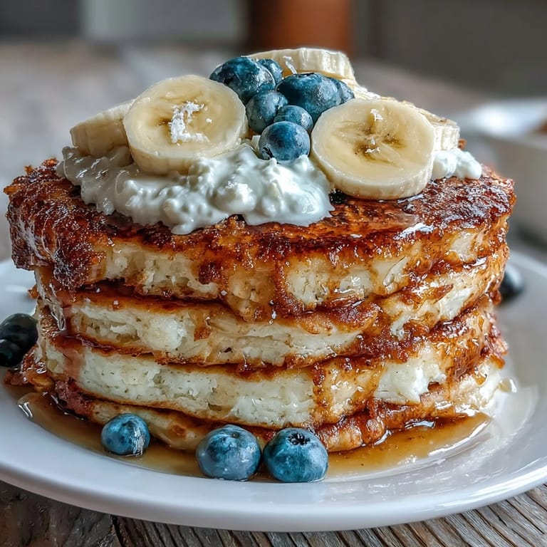 Fluffy Protein Power Pancakes cooling on a wire rack, hinting at a satisfying, energizing morning meal.