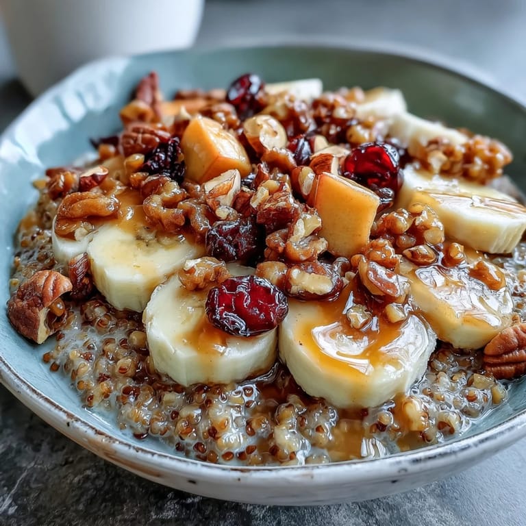 Warm, fluffy buckwheat groats breakfast bowl ready for a delicious, healthy start.