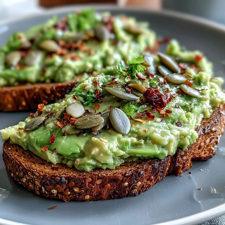 Vibrant avocado toast with optional feta and tomato, a healthy and delicious snack.
