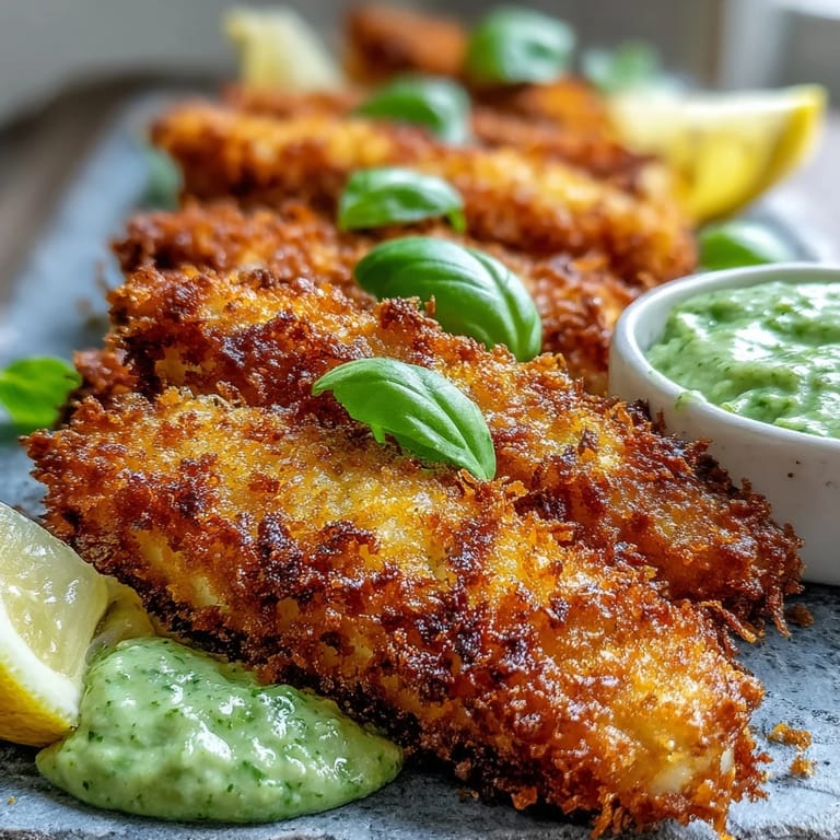 Crisp Haddock Goujons With Parmesan Crust are ready to eat, served with lemon wedges and fresh salad for a family meal.