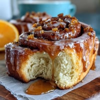 Easy Overnight Orange Rolls with Fresh Orange Zest in a baking dish, golden and fluffy, drizzled with citrus glaze.