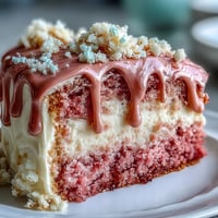 Bridal Shower Rosé Velvet Cake: delicate pink, drizzled with elegant gold.